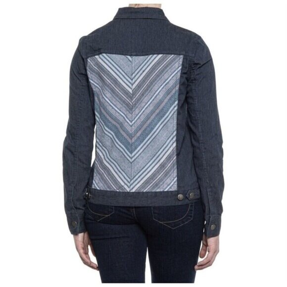 TOAD & Co Norma Women's Jean Jacket Blue Organic Cotton Stretch Button Up Sz XS - Picture 16 of 16